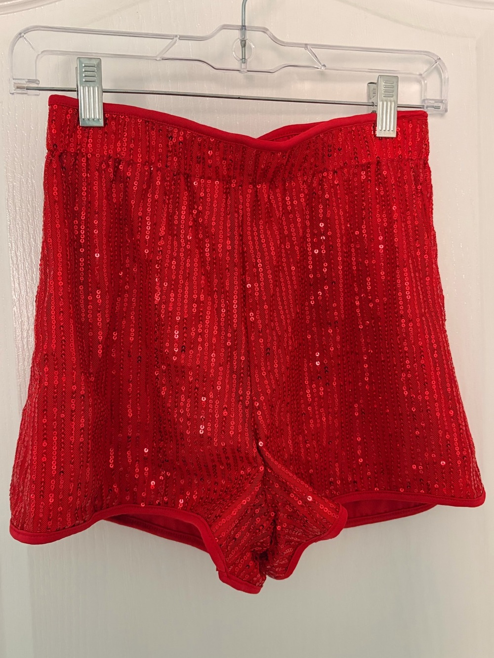 Red Sequin Shorts (S)